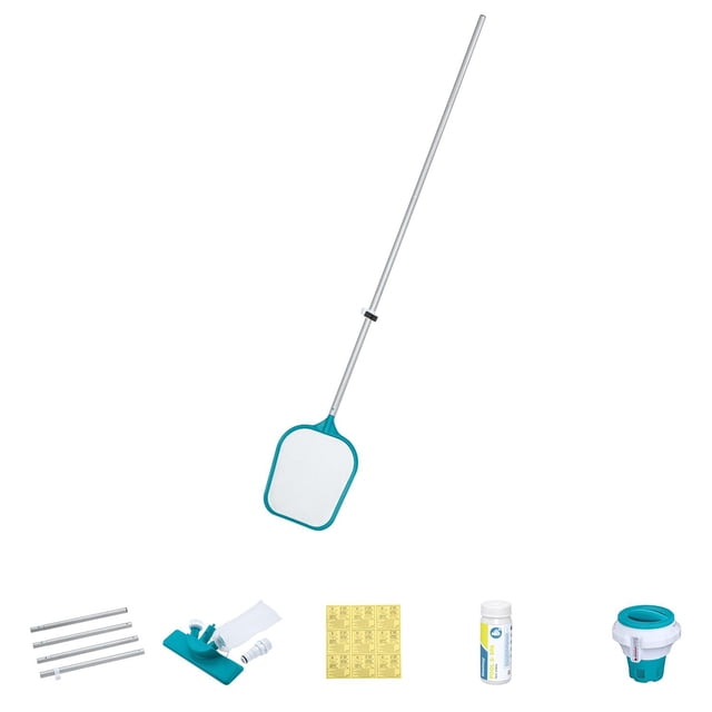 Red Saca Hojas Juego 7pzs Kit Limpieza Mantenimiento Alberca