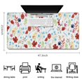 thumbnail image 5 of Long Mouse Pads for Desk,Pioneer Flower Floral Print Pattern Desk Mats on Top Of Desks, Desk Mouse Pad Extra Large with 3mm Non-Slip Base and Stitched Edge for Gaming,Office,Work,Home 47.3"x23.6", 5 of 6