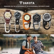Dakota Backpacker Clip Watch – Lightweight Tactical Nylon Carabiner Strap for Outdoor Activities, Black