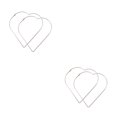 thumbnail image 4 of Pendientes Minnieouse Aleación Mujer 2 Piezas Corazón Plata, 4 of 6
