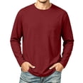 thumbnail image 3 of Mens Fall Winter Long Sleeve Tops Chest Pocket Loose Fit, 3 of 8