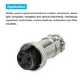 thumbnail image 4 of Uxcell Aviation Connector GX16 5 Pins 16mm Silver Female Wire Panel Docking Connector 2 Pack, 4 of 6
