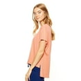 thumbnail image 2 of Expert Brand USA-Made Women's MoCA Cotton Blend Hi-Lo Boxy Shirt, Canyon Clay, XS, 2 of 5