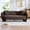 Dark Brown, variant on Christopher Knight Home 81" Curved Velvet Sofa with Wood Frame, Modern 3-Seater Couch, Dark Brown