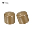 thumbnail image 2 of Uxcell 10pcs Rubber End Caps 46mm ID Vinyl End Cover Screw Thread Protector Light Brown, 2 of 4