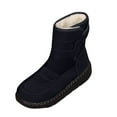 thumbnail image 2 of Bnwani Womens Boots New Winter Fashion Thick Mid-Calf Velvet Fleece Casual Solid Snow Boot Blue Size 7, 2 of 9