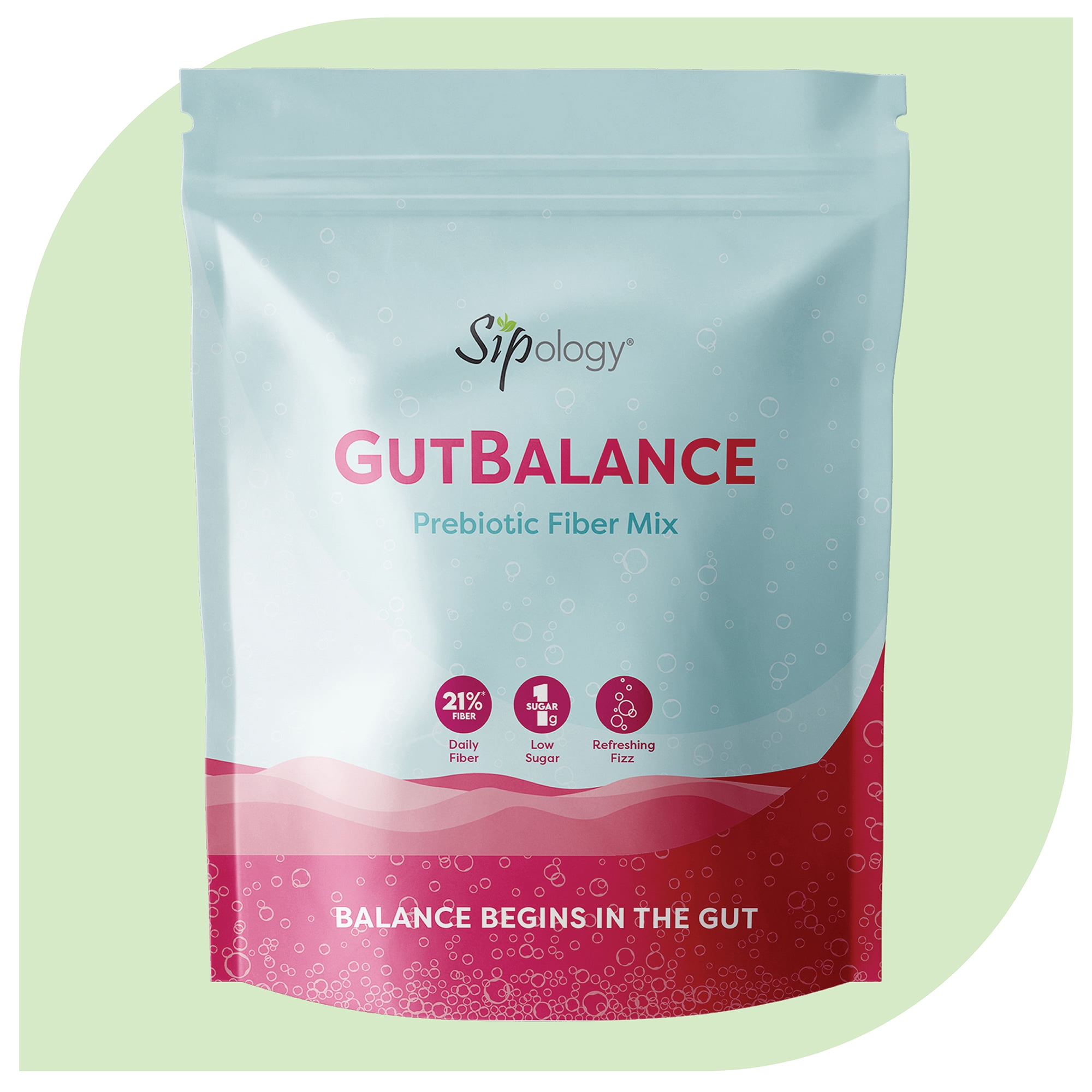 Sipology: GutBalance - Tropical Mango - 12 Stick Pack - Prebiotic Fiber Mix, Powder Drink, Promote Digestive Health, Organic Stevia, Plant Based-Vegan