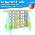 thumbnail image 3 of SDADI Giant 64 Inch 4-In-A-Row Game and Basketball Floor Game, Gray and Green, 3 of 7
