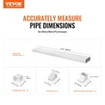 thumbnail image 2 of VEVOR Mini Split Line Set Cover 3-inch W 7.4Ft L, PVC Decorative Pipe Line Cover For Air Conditioner with 2 Straight Ducts & Full Components Easy to Install, Paintable for Heat Pumps, White, 2 of 9