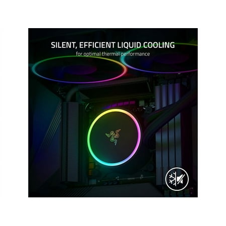 Razer - Hanbo Chroma RGB AIO 240mm CPU Liquid Cooling System - Black