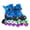 Blue, variant on Riousery Adjustable Inline Skates with Light Up Wheels for Kids and Adults Indoor Outdoor Fitness Recreational Roller Skates for Boys Girls Men Women, Pink, Size Small (13.6 in / 34.5 cm)