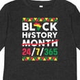 thumbnail image 4 of Inktastic Black History 24 7 365 Men Women Kids Black History Month Boys or Girls Long Sleeve Toddler T-Shirt, 4 of 5