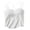 White, variant on dazeni Bulit in Bra Tank Tops for Women Double Lined Padded Cami Scoop Neck Spaghetti Straps Basic Undershirts Black Free Size