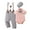 Pink, variant on CARETOO Baby Boy Clothes Suits Gentleman Dress Romper Suspender Pants Bow Tie Beret Hat Outfit 0-24M