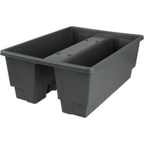 Pure Garden 20.75in Railing Planter - 6-Gal Outdoor Flower Box, Gray