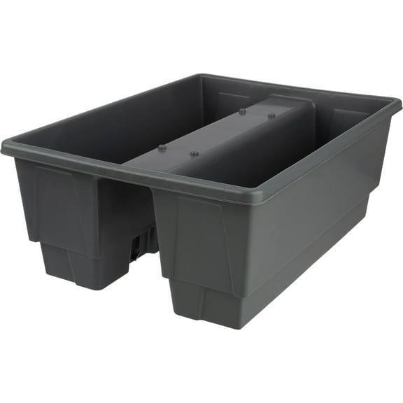 Pure Garden 20.75in Railing Planter - 6-Gal Outdoor Flower Box, Gray