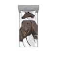 thumbnail image 2 of Animal Bedding Set with Sheet & Covers, Wild Horse Portrait with Grunge Paintbrush Effects Graphic Art Design Print, Printed Bedroom Decor 2 Shams, 4 Sizes, Brown White, by Ambesonne, 2 of 3