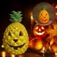 thumbnail image 1 of Decoración de Calabaza de Piña para Halloween con Luces Interiores para Exteriores E Interiores., 1 of 7