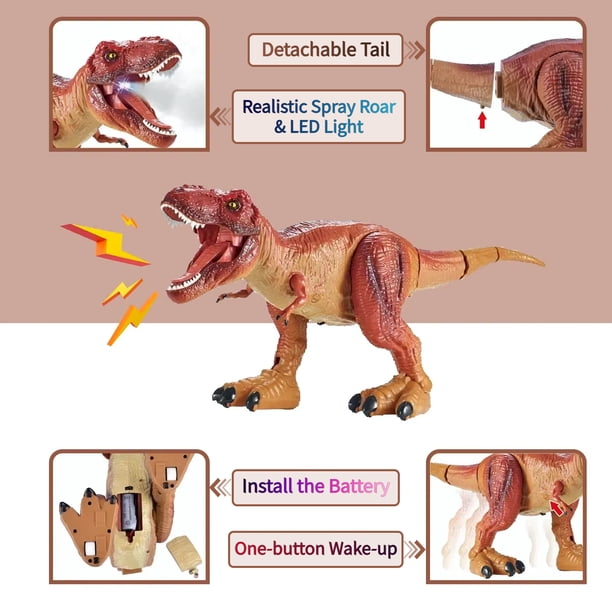 HiWEEGO 5-in-1 RC Dinosaur Building Kit - 877 PCS, Remote Control & Lights