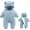 Light Blue, variant on Newborn Baby Bear Romper Outfit Suit Girls Boys Fleece Thick Jumpsuit Romper Hooded Coat Winter Warm Clothes Outwear Snowsuit Baby Boy Romper Outfit Size 9-12 Months