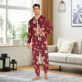 thumbnail image 5 of Christmas Gingerbread Skeleton with Candy Cane Adult's Hoodie Onesie Jumpsuit One-Piece Pajamas with Zipper Unisex for Holiday M, 5 of 7