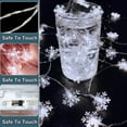 thumbnail image 4 of 2PCS Christmas Snowflake String Lights Fairy Lights Battery Operated Waterproof for Xmas Garden Patio Bedroom Party Decor Indoor Outdoor Celebration Lighting, 4 of 6