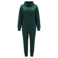 thumbnail image 4 of CILENON Sweat Suits Women's Casual Fall And Winter Long Sleeved Hooded With Pockets Pants Sports Sweater Casual Pants Sweater Set Womens Sweatsuits Women Sweat Suits 2 Piece Set (Green,M), 4 of 4
