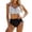 Black, variant on Tummy Control Swimsuits for Women High Waisted Bikini With Drawstring Womens Swimsuit Strap Bathing Suit