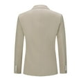 thumbnail image 3 of Cloudstyle Men's Solid Color Double-breasted Business Blazer, 3 of 12