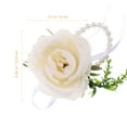 thumbnail image 2 of PAMINGONO Wedding Flower Bracelet Corsage Bracelet Imitation Pearls 1Pcs for Bride, 2 of 8