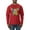 Red, variant on Dean Russo The Pig Animal Lover Mens Long Sleeve Shirt, Kelly, X-Large