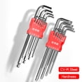 thumbnail image 3 of 9PCS Hex Set Spanner Alloy Steel Double-End Screwdriver Allen Key Hexagon Flat Ball Torx Star Head Wrench Hand Tools 9PCS A, 3 of 6
