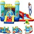 thumbnail image 3 of TLSUNNY Inflatable Bounce House for Kids, with Slide & Splash Pool, Summer Backyard Activity, 3 of 7