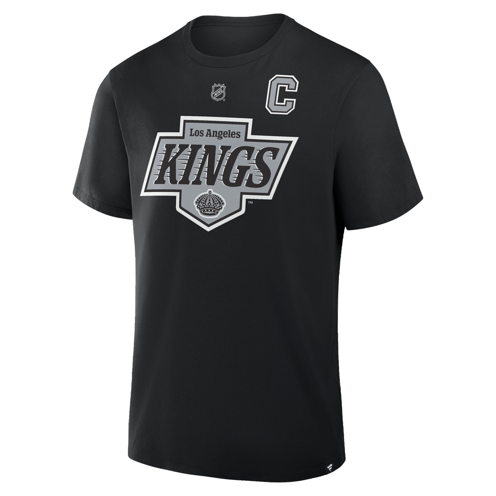 Men's Fanatics Anze Kopitar Black Los Angeles Kings Authentic Stack Name & Number T-Shirt