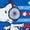 ROYAL BLUE, variant on - Snoopy Skating Stars and Stripes - Juniors Cropped Graphic T-Shirt