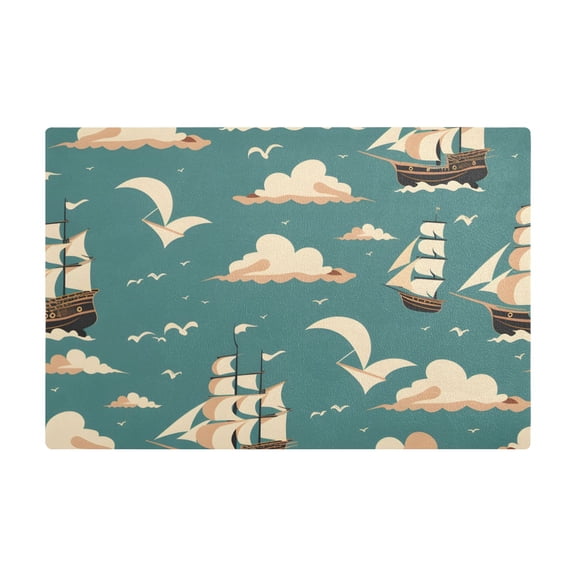Dish Drying Mat Microfiber Kitchen Dish Pad Counter Absorbent Drainer Rack 12"x18" Ship on Sea