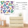 thumbnail image 6 of Yayeee 6 Pack Kitchen Dish Cloths Set for Washing Soft Drying Absorbent Microfiber Towels, Green Simple Triangles, 6 of 9