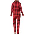 thumbnail image 4 of Family Pajamas Buffalo Plaid Matching Pet Pajamas Set Christmas Red Pajamas Button Matching Pajamas, 4 of 9