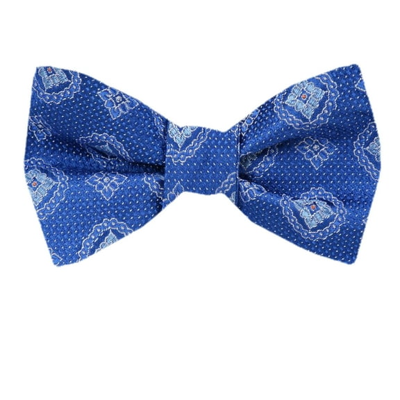 Men's Blue Silk Self Tie Bowtie Tie Yourself Bow Ties