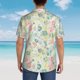 thumbnail image 4 of Fotbe Watercolor Wildflowers Camisa Hawaiana para Hombre Unisex – Camisa Casual de Verano con Botones de Manga Corta de Algodón y Lino,XX-Large, 4 of 7