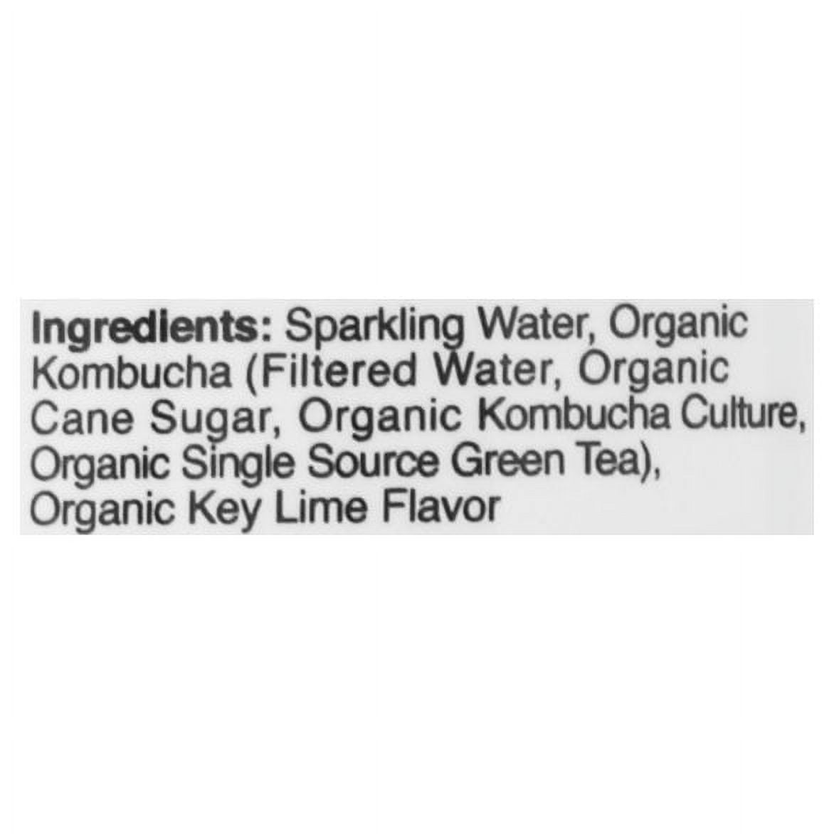 Agua Bucha - Kombucha-Infused Sparkling Water Key Lime, 12 Fo (Pack of 12)