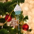 thumbnail image 2 of Adorno suspendido para de Navidad, decoración navideña única y resistente, regalo artesanal para celebrar el Año Nuevo, vacaciones. , Cono Azul con Varilla Cono de color azul con varilla, 2 of 9