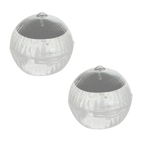 2 Pcs Solar Floating Lamp Water Landscape Decorative Lights Outdoor Waterproof Birdbath Fountain
