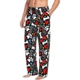 thumbnail image 6 of Logiee Paw And Bones Print Pajama Pants for Men,Men’s Pajama Bottoms,Mens PJ Pants with Pockets & Button Fly-Small, 6 of 6
