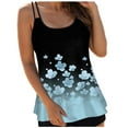 thumbnail image 1 of NIEWTR Womens Tankini Top Crew Neck Swimsuits Modest Tummy Control Bathing Suit Spaghetti Straps Swim Tank Top(Light Blue,2XL), 1 of 5