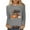 Gray, variant on Womens Fashion Thanksgiving Shirts Pumpkin Graphic Printed Tees Blouses Casual Long Sleeve V Neck T Shirts Fall Tops 2025 White