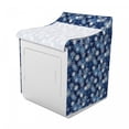thumbnail image 2 of Winter Washer Cover, Various Different Ornate Snowflakes Blizzard Cold Season Xmas Themed, Decorative Accent for Laundromats, 29" x 28" x 40", Pale Blue Dark Blue, by Ambesonne, 2 of 3