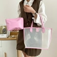 thumbnail image 6 of Large capacity pvc hand-carried One Shoulder bag Fashion transparent casual Going out bucket bag, 6 of 7