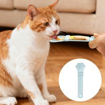 Cat Treat Spoon Squeeze Cat-claw shaped Cat Strip Feeder spoon Easy Feeding Spoon for Licky Treats Pet Food Spoon for Wet Food Suitable fo Paste Treat (Green)
