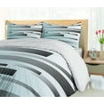 thumbnail image 4 of Ambesonne Striped Duvet Cover Set, Abstract Lines Sci Fi, 2-Calking, Sky Blue Grey, 4 of 6